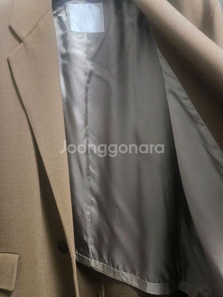 TIME 타임옴므 21FW 브라운 롱코트 105사이즈--6