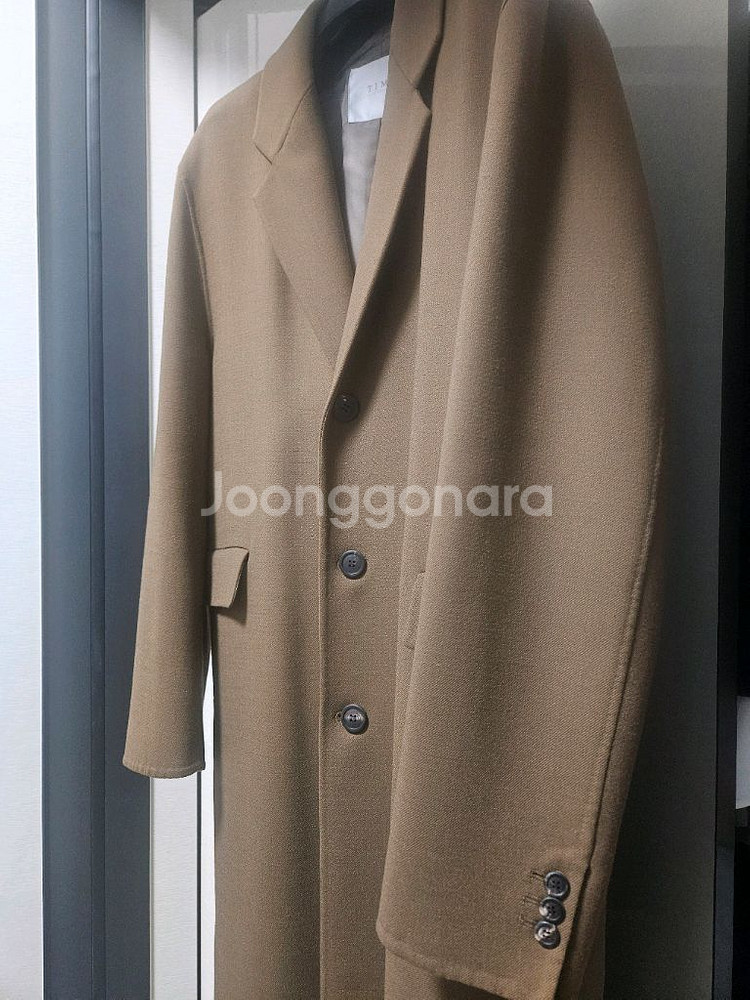 TIME 타임옴므 21FW 브라운 롱코트 105사이즈--5