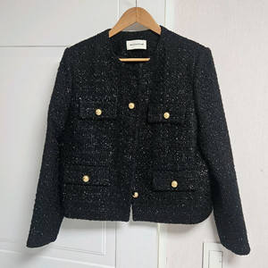 모조에스핀 블랙 트위드 자켓