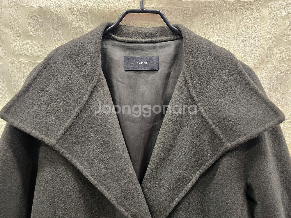 한섬 시스템 SYSTEM 모 캐시미어 혼방 롱 코트 55~66--1