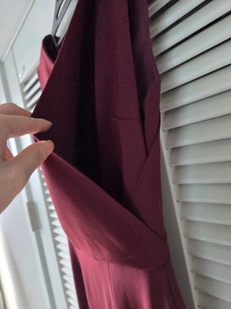 버건디 와인 민소매 정장원피스(새것)가을에 자켓과 찰떡이예요!--1