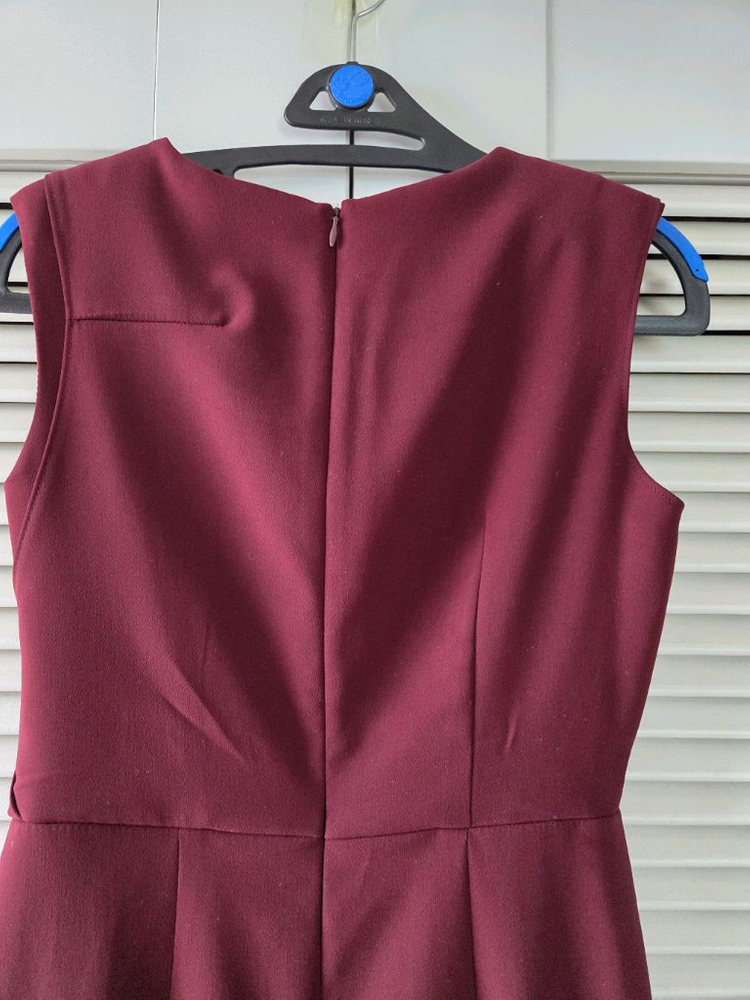 버건디 와인 민소매 정장원피스(새것)가을에 자켓과 찰떡이예요!--7