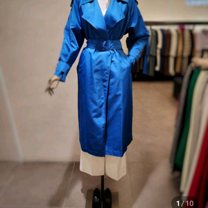 모조에스핀 루즈핏 와이드카라 롱 트렌치코트