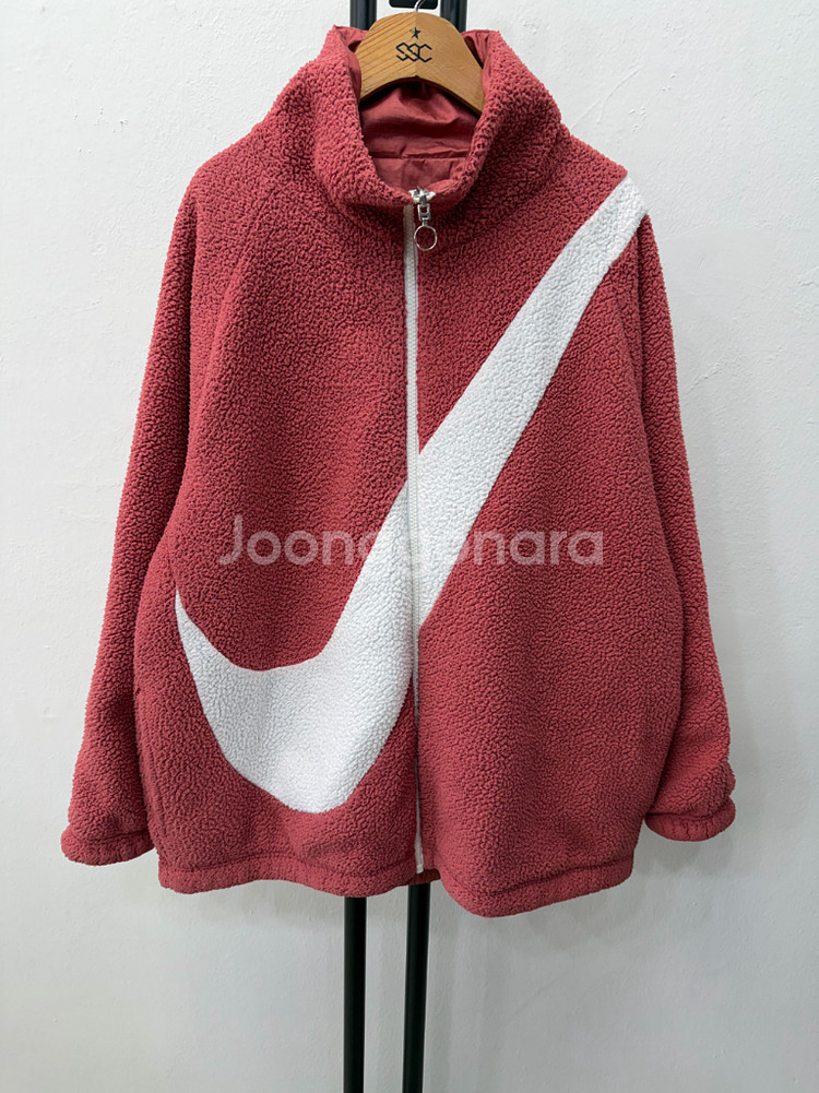 정품) 나이키 여성 쉐르파 리버시블 플리스 자켓 M--0