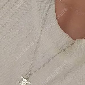 [새제품] 14k 셀린느 목걸이 화이트골드