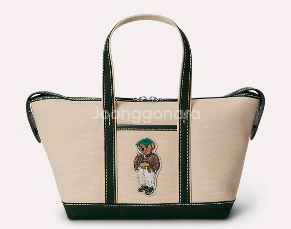 폴로 랄프로렌 폴로베어 캔버스 토트백--1