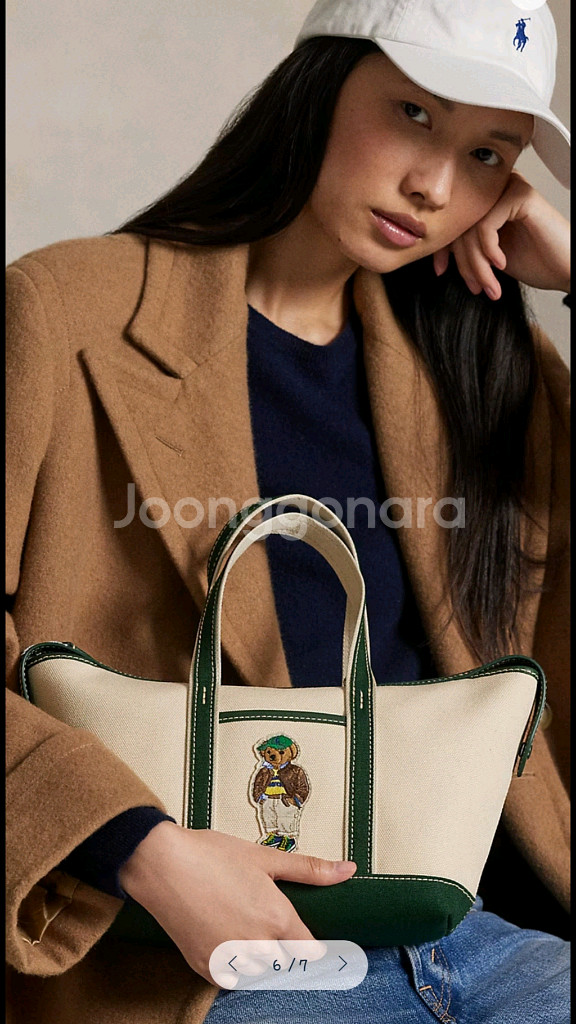 폴로 랄프로렌 폴로베어 캔버스 토트백--4