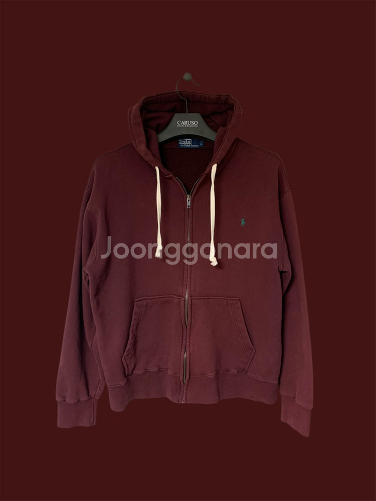 폴로 랄프로렌 후드 집업 버건디--0
