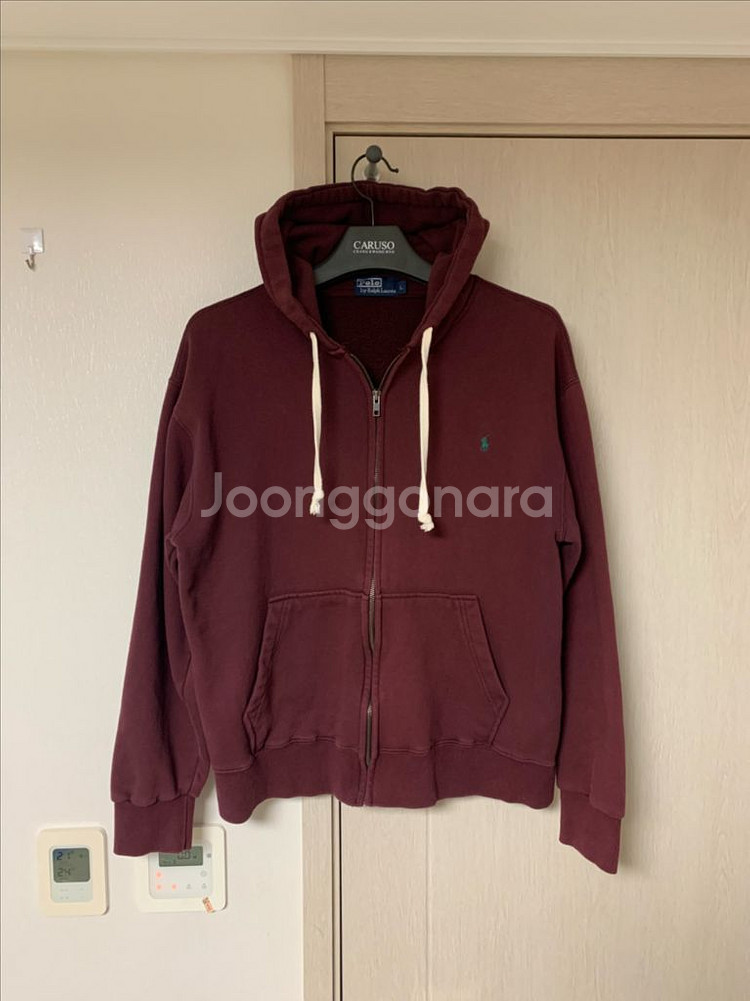 폴로 랄프로렌 후드 집업 버건디--1