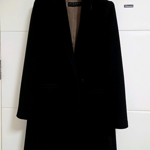 시슬리 캐시미어 자켓형 코트 블랙