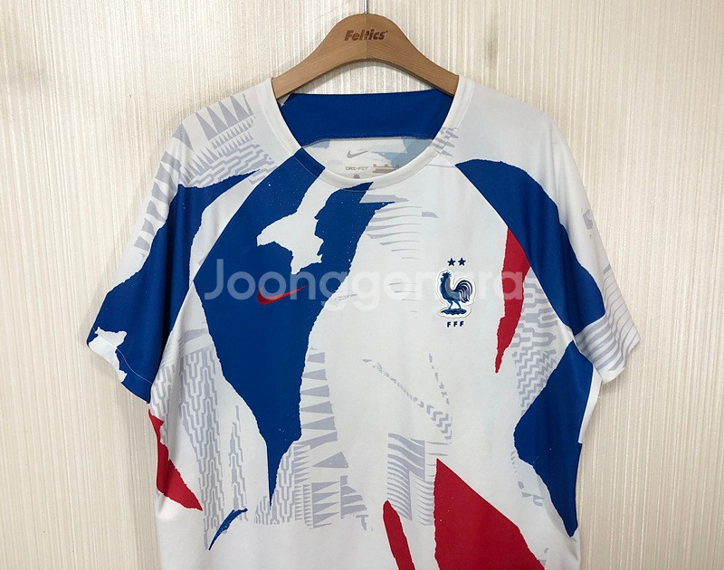 나이키 22-24 프랑스축구국대 프리매치탑/트레이닝져지 XL(해외)--1