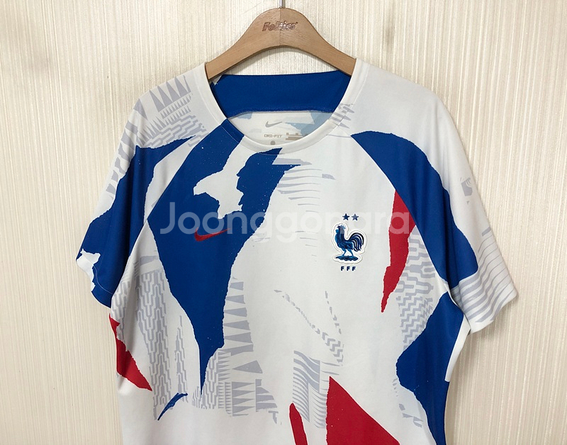 나이키 22-24 프랑스축구국대 프리매치탑/트레이닝져지 XL(해외)--5