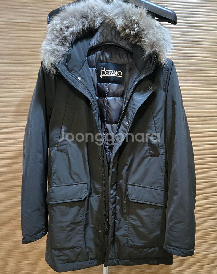 에르노 후드 다운패딩 48사이즈. 몽클레어,브루넬로,로로피아나--0