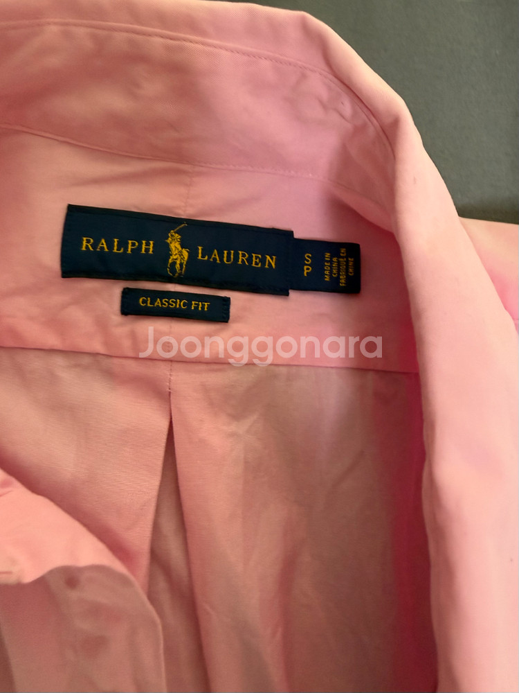 폴로 랄프로렌 핑크 셔츠 클래식핏 S사이즈 판매합니다--1