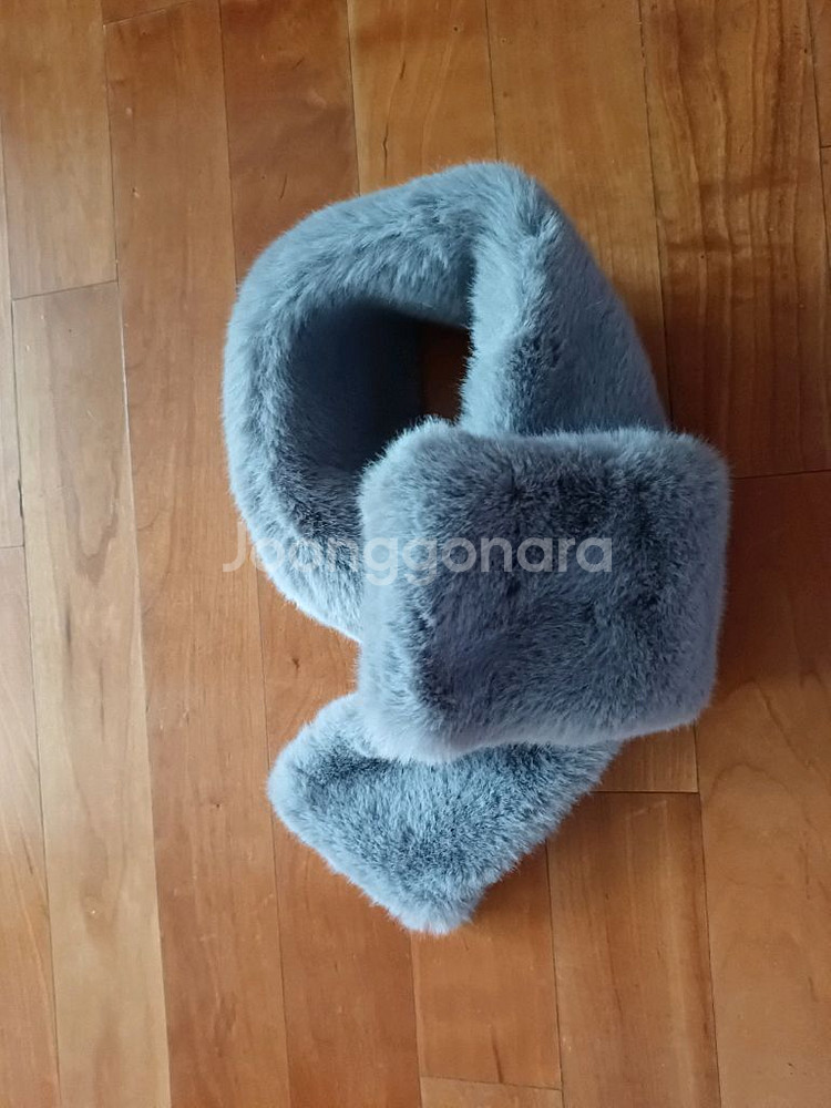 퍼 머플러 털목도리 그레이--0