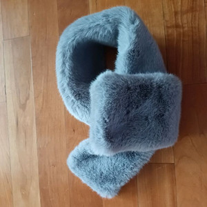 퍼 머플러 털목도리 그레이