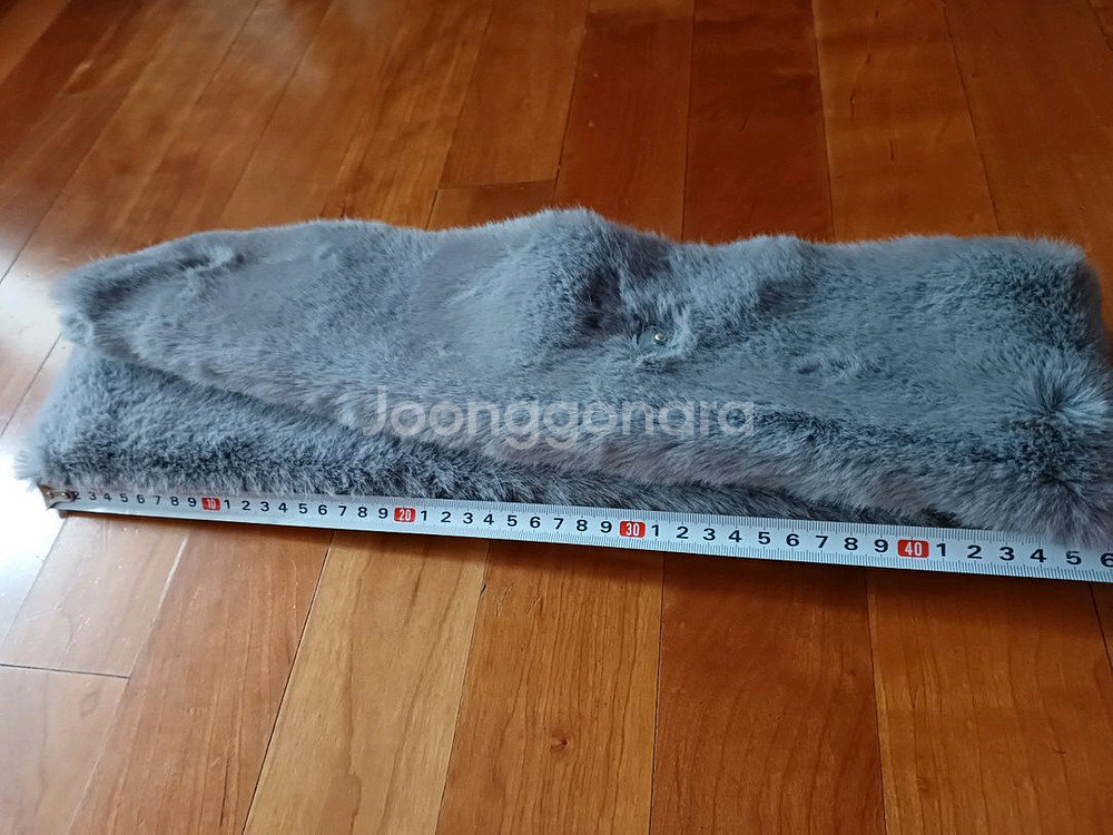 퍼 머플러 털목도리 그레이--3