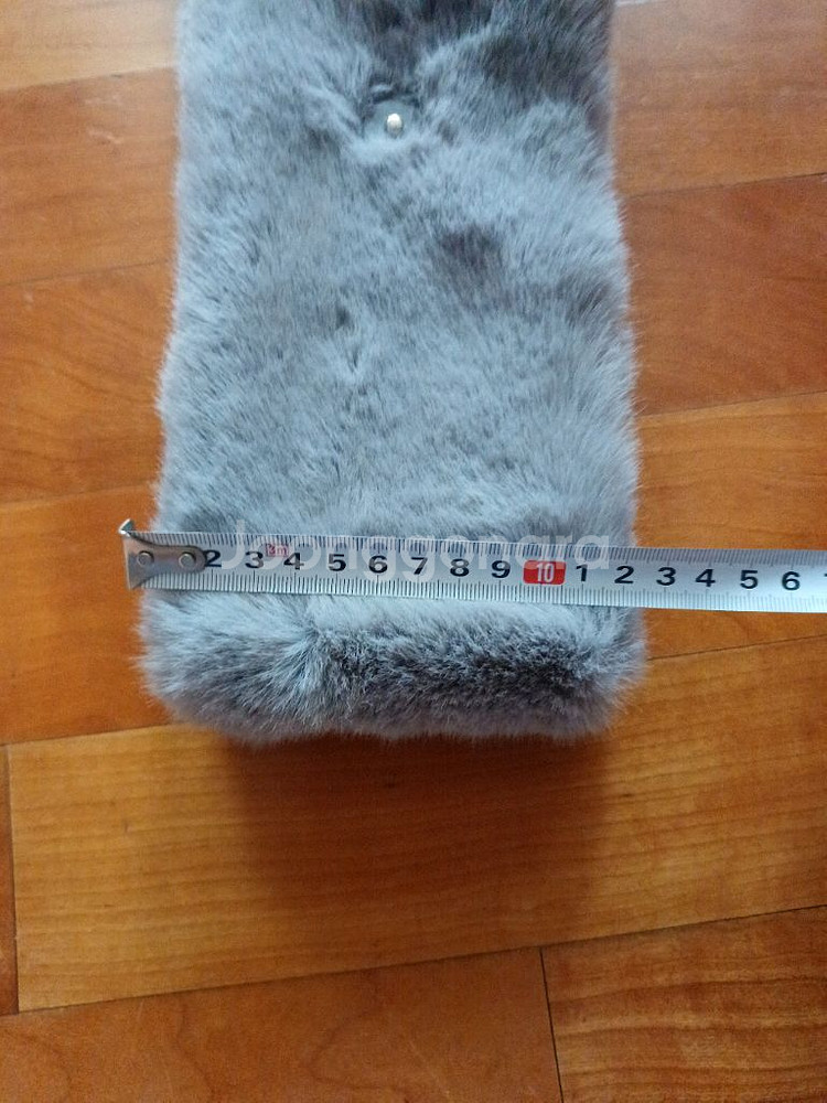 퍼 머플러 털목도리 그레이--2