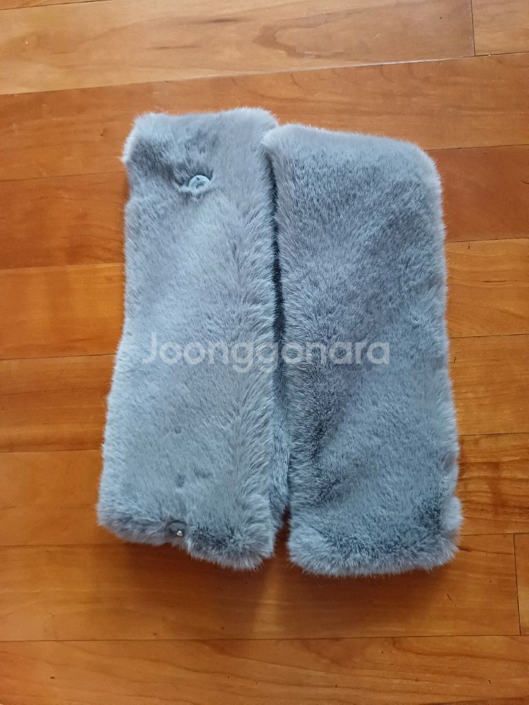 퍼 머플러 털목도리 그레이--1