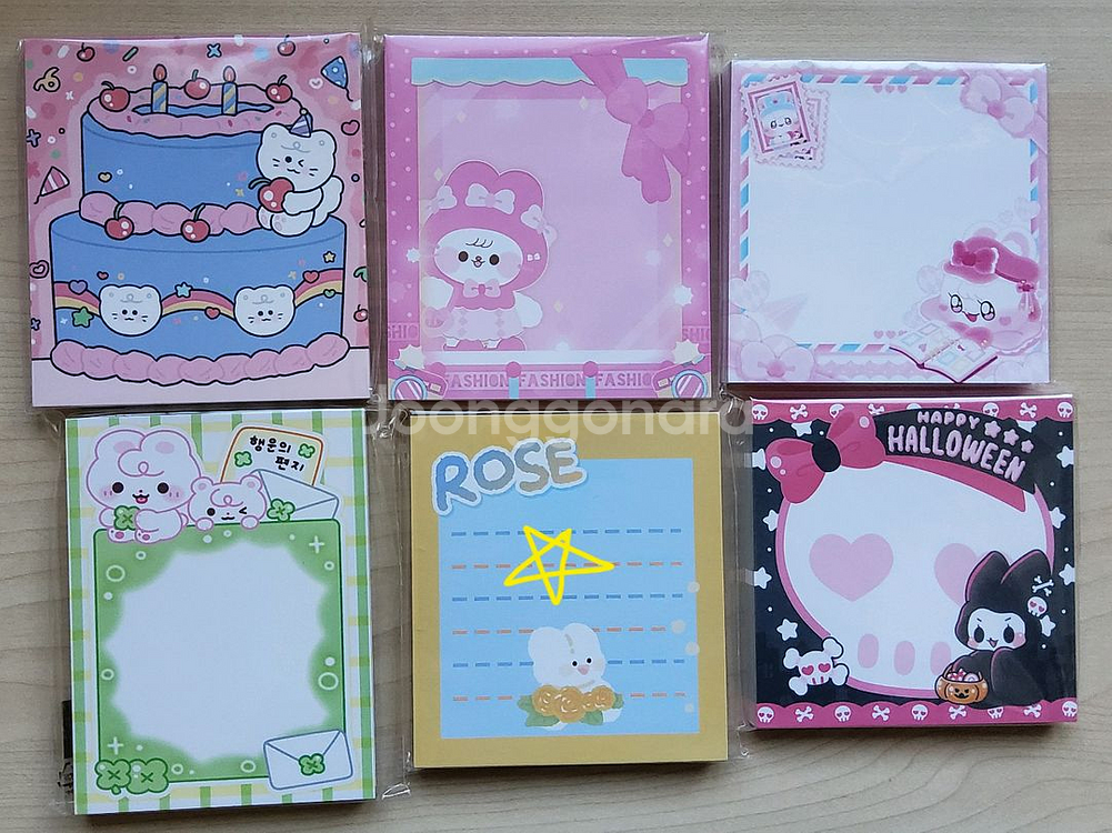 (포용) 다꾸 뽀글이 엥꼬 슈니 토미 떡메모지 판매--1