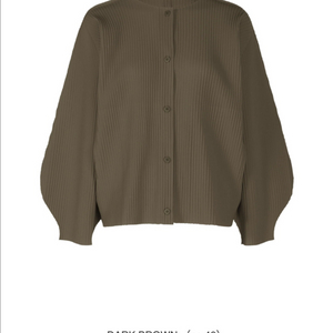 미 이세이미야케 라운드 플리츠 다크브라운