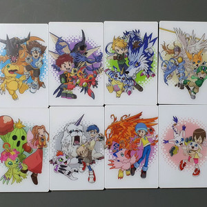 디지몬 어드벤처 아크릴 거울 카드 페이지 마다 디자인 달라요