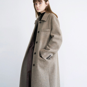 마론에디션(MARRON EDITION) 멜란지 베이지 수트코트 프리사이즈