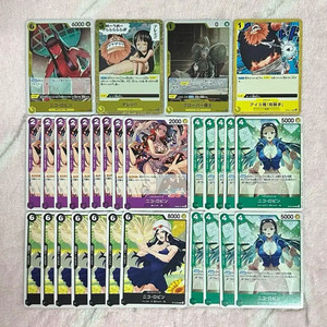 원피스 카드 게임 9탄 10탄 니코 로빈 R UC C 레어 카드 일괄 이미지