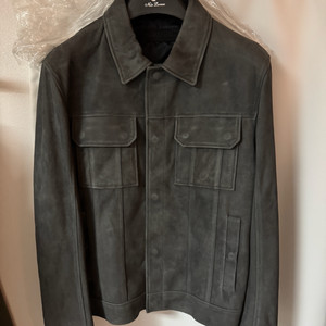 느와르 라르메스 스웨이드 가죽 자켓 그레이