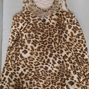 호피무늬 A라인 브라탑 나시 새상품