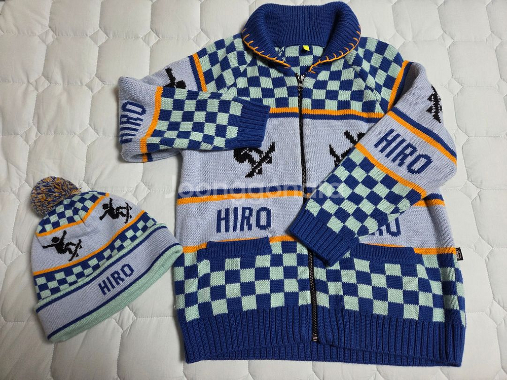 히로 니트집업 모자세트 140사이즈--0