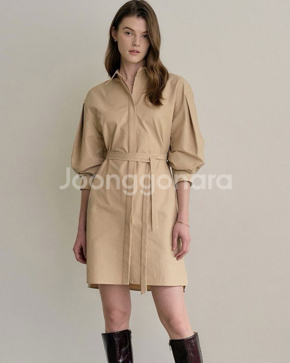 시에 sie 오드 디테일 셔츠드레스--0