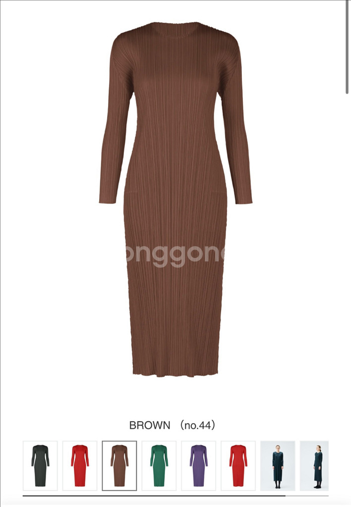 플리츠 플리즈 11월 먼슬리원피스 브라운3사이즈--0