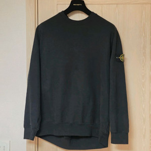 [3XL] 스톤아일랜드 블랙 맨투맨 크루넥 스웨트셔츠