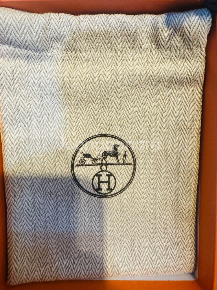 에르메스 미니 팝아슈 목걸이 로즈골드 블랑 화이트 마론글라쎄--2