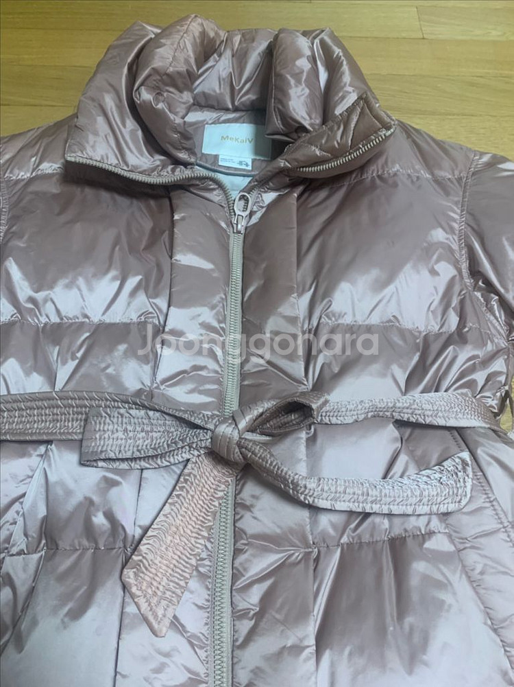 유광 핑크 오리털패딩--0