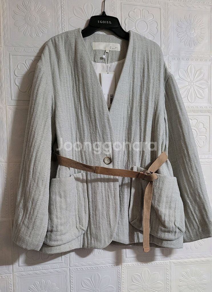 (새옷)지컷 벨티드 자켓--0