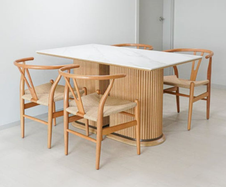 헤므짐머 센시오 4인 12T 포세린 통 세라믹 식탁 세트 1400 윌리체어 (히밥 PICK) 이미지