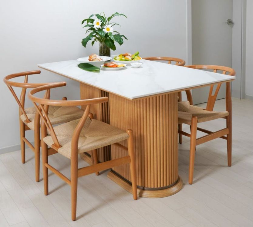 헤므짐머 센시오 4인 12T 포세린 통 세라믹 식탁 세트 1400 윌리체어 (히밥 PICK) 이미지