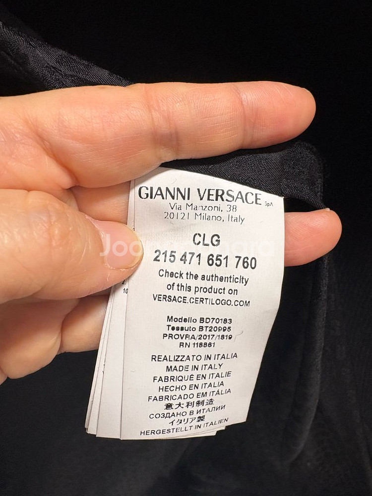 베르사체 블랙 롱 코트(정품)--9