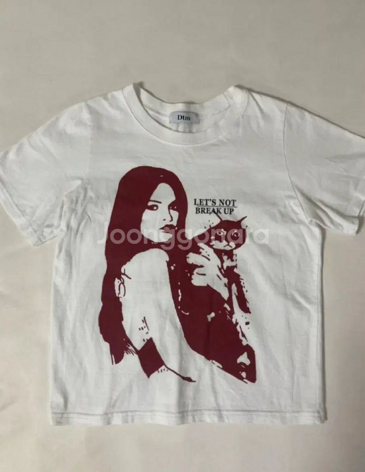 크롭 여성 프린팅 반팔--1