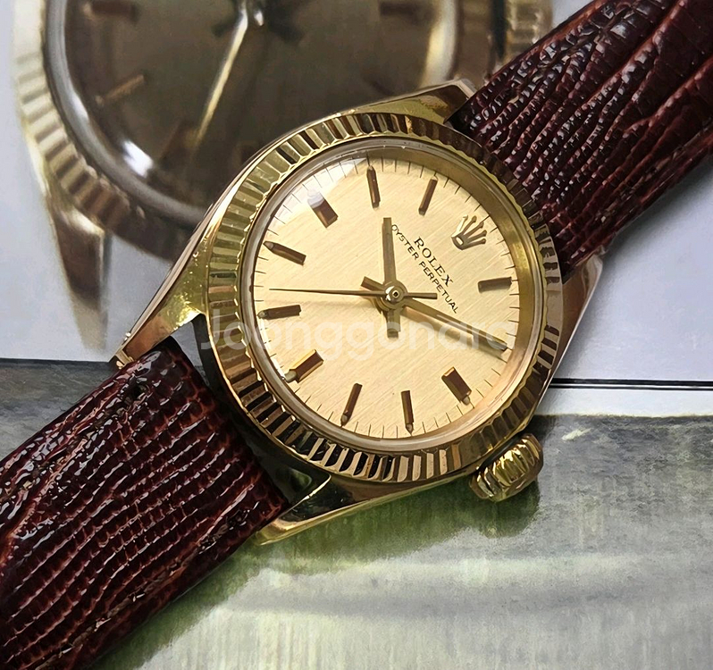 롤렉스 오이스터 퍼페츄얼 6619 18k올금통 샴골판--1