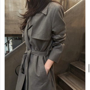 (새상품)더로랑 그레이시 클래식 울 트렌치코트 Gracy Classic Wool Trench Coat
