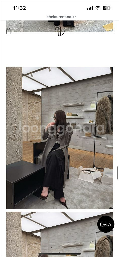 (새상품)더로랑 그레이시 클래식 울 트렌치코트 Gracy Classic Wool Trench Coat--5