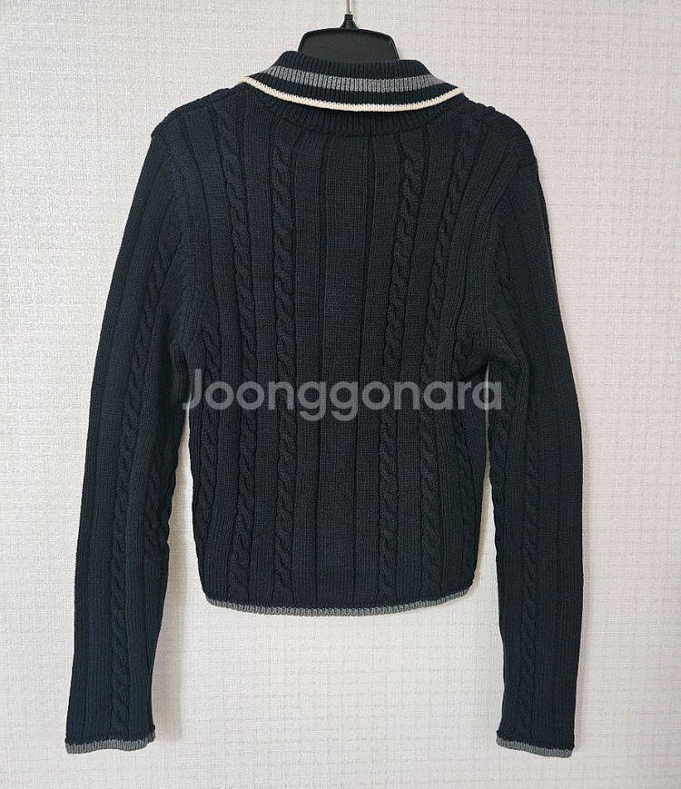 [ZARA]자라 파이핑 니트 폴로 스웨터 S--7