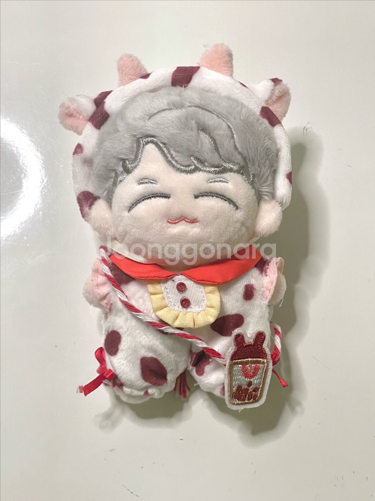 인형옷 10cm 딸기우유 버블티 젖소 우주복 옷장 솜인형 무속성--0