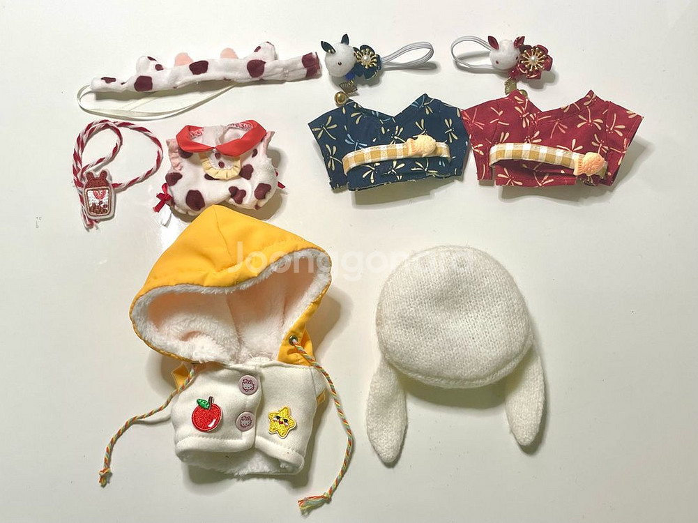 10cm 인형옷 키티 단추 모기옷장 페어리 후드 재킷 솜인형 옷장--1