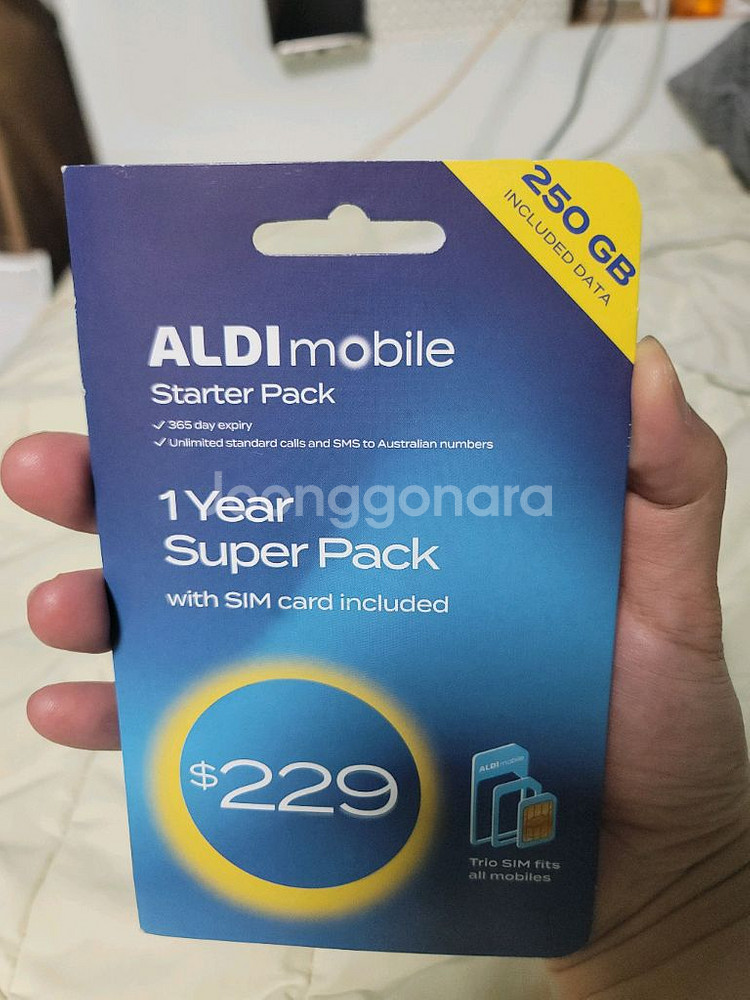 호주 ALDI mobile 스타터팩 1년 슈퍼팩--0