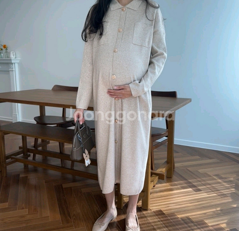 임부복 니트 원피스--1