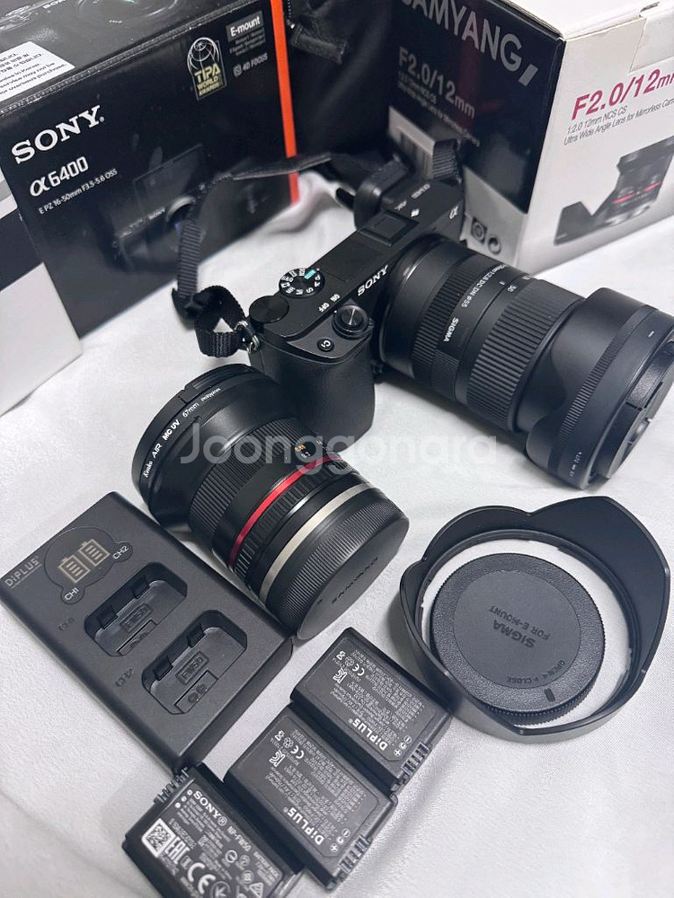 소니 A6400 미러리스 카메라 + 12mm 렌즈 세트--1